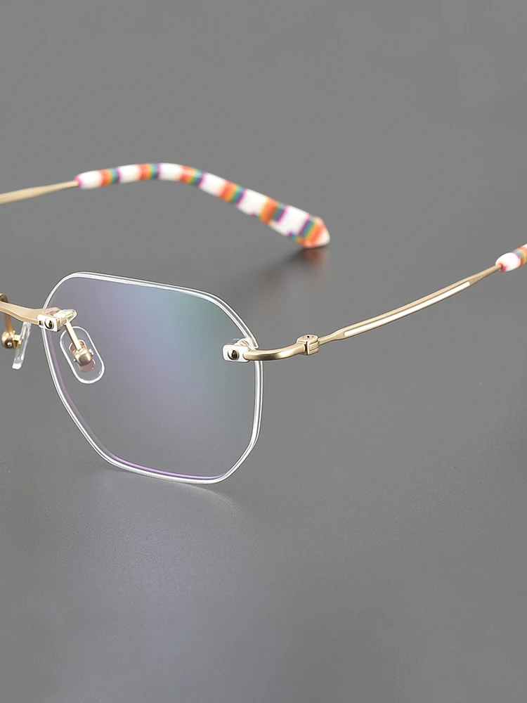 Оправа для очков Мужская Ультралегкая титановая нишевая ретро-оправа