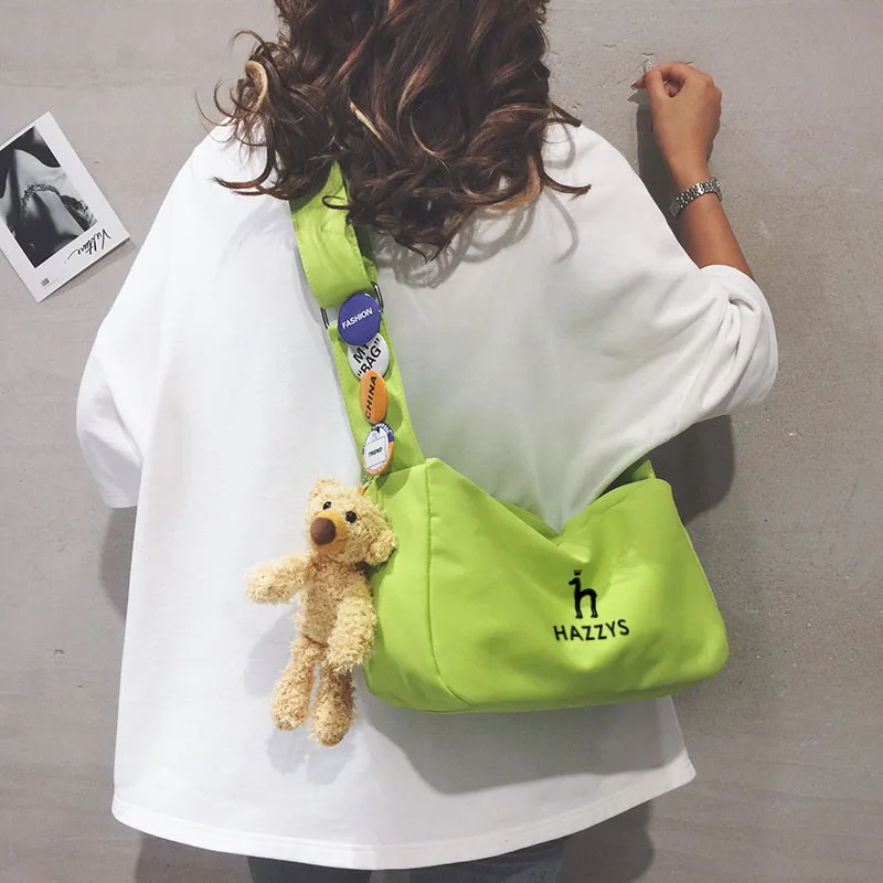 Hazzys Korean Men's and Women's Handbags Canvas Cameras Postman Backpack Storage Casual Bags