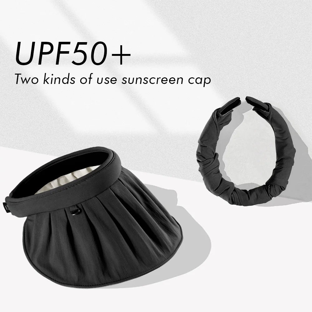 Summer Running Caps Sunshade Empty Top Badeball Cap Sun Protection Sports Cycling Beach Hiking Tennis Bonnet Hat Headwear Women