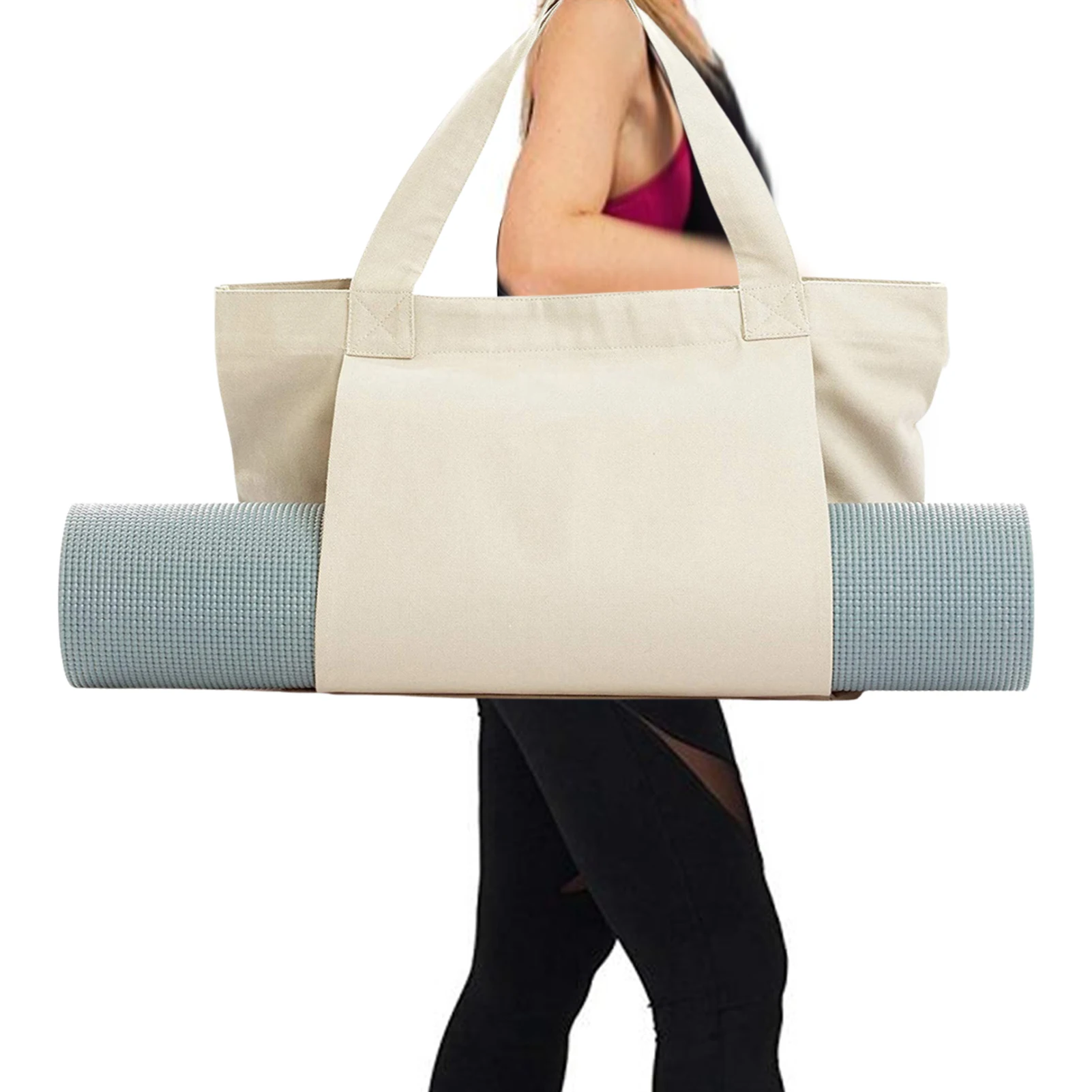 

1 PCS Yoga Mat Canvas Bag Yoga Mat Storage Bag Carrier Pilates Fitness Body Building Sports Portable Gym Fitness Yoga Mat Bag