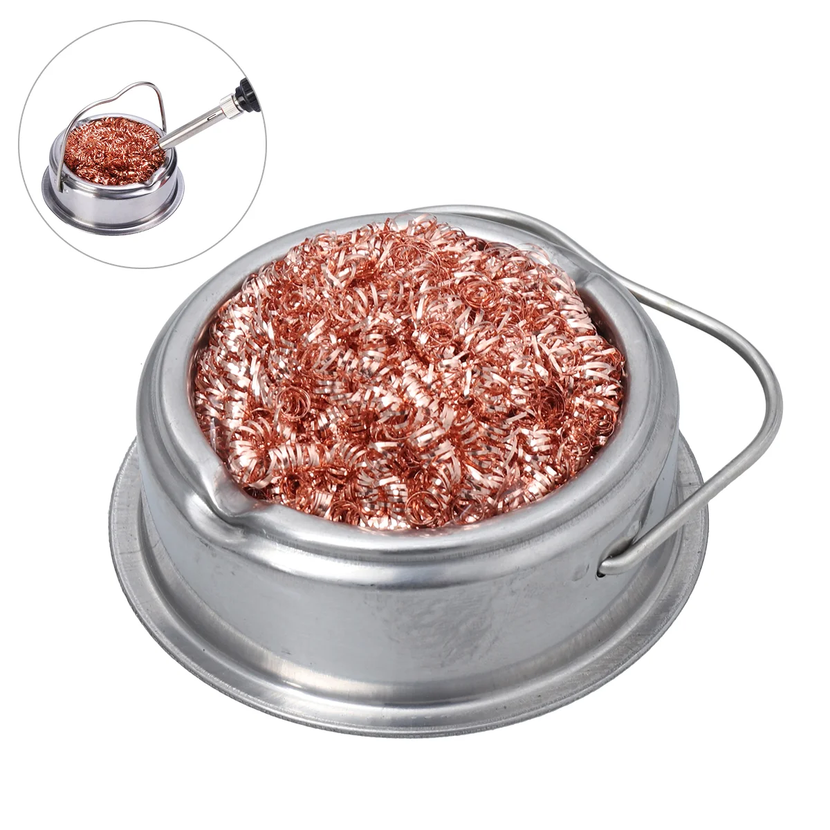 

Spiral Wire Cleaning Tool Nozzle Cleaner Soldering Tip Cleaning and Base