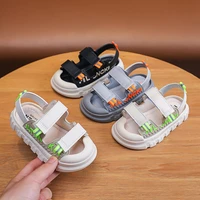kids fashion 2022 summer new boys casual beach shoes covered toes solid black thick bottom children cool street girls sandals