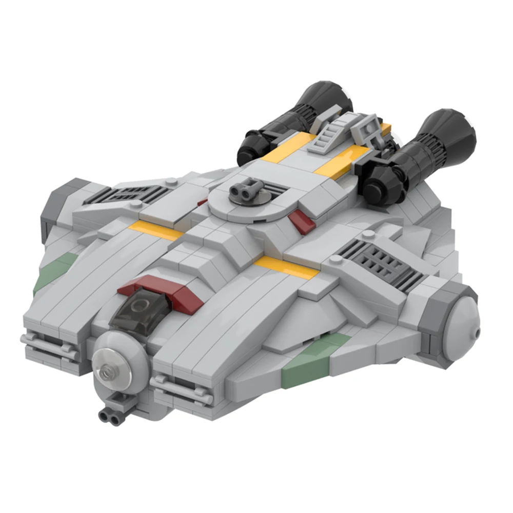 

MOC The Ghost Spaceship Building Block Kit Space War VCX-100 Light Freighter Modified Ship Vehicle Brick Model DIY Kid Toy Gift