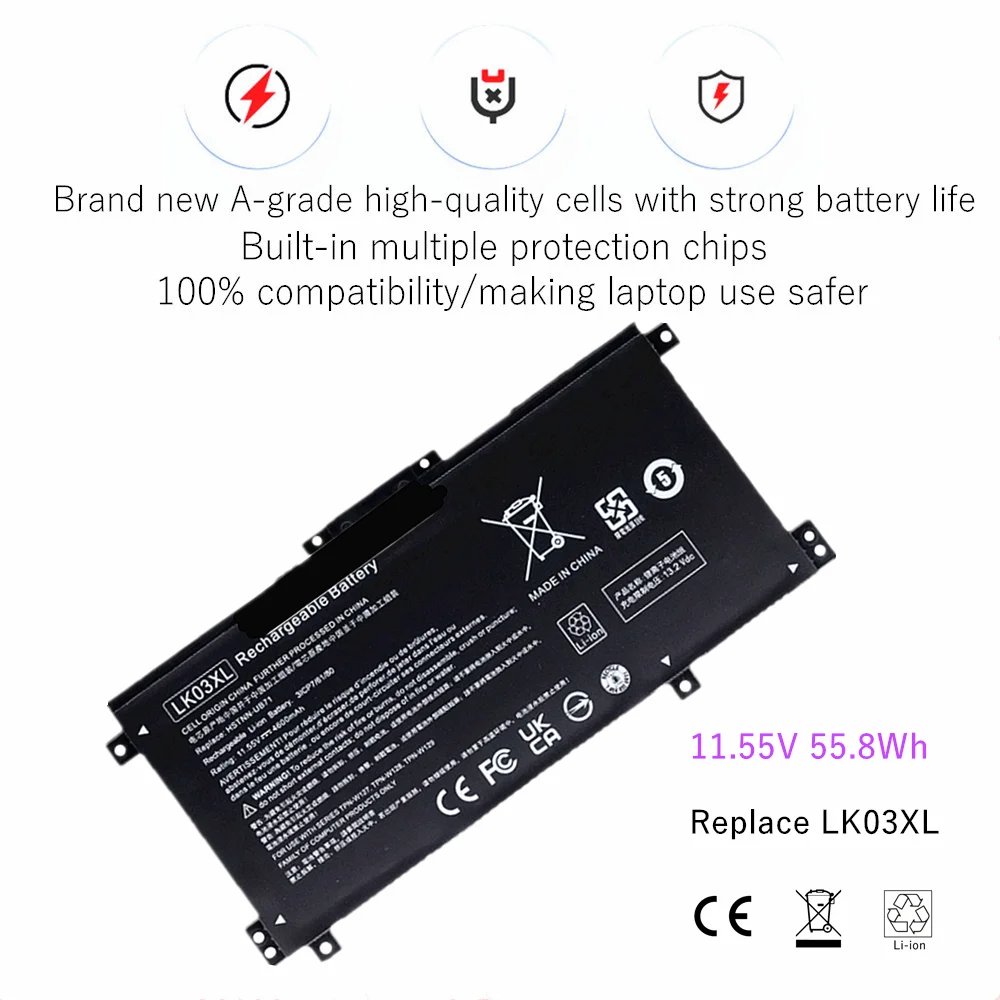 Фото LK03XL Аккумулятор для ноутбука HP Envy x360 15z Series HSTNN-LB7U HSTNN-UB7O HSTNN-UB7I HSTNN-IB8M HSTNN-LB8J TPN-W127 TPN-W128 №2