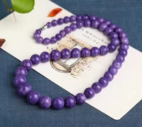 natural purple charoite round beads pendant necklace 7 15mm pendant gemstone brazil women fashion jewelry genuine aaaaa