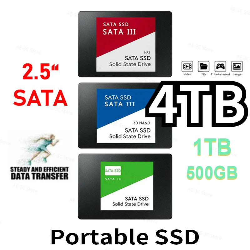 

4TB Solid State Drive 1TB M.2 SATA Interface Network Storage 2TB SSD Solid State Drive Hard Disk High Capacity For Laptops