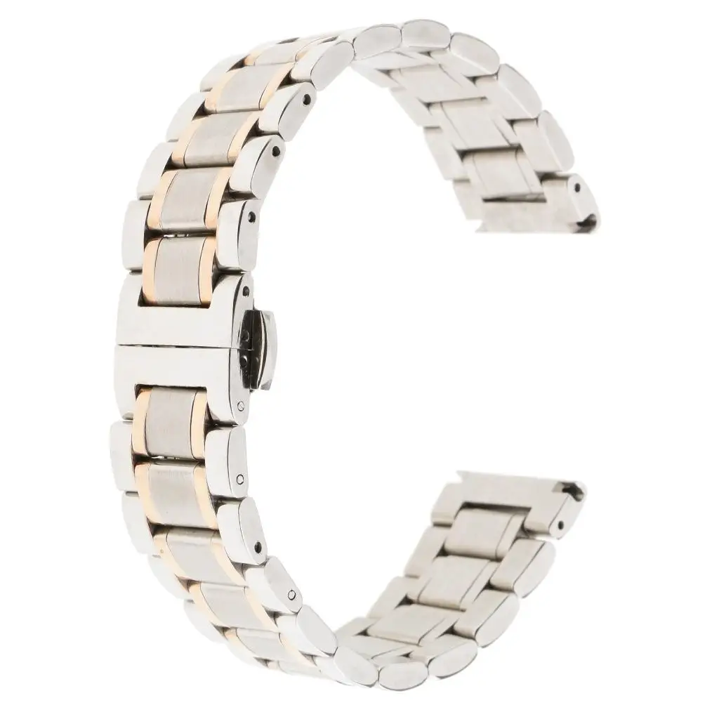 

Butterfly Deployment Clasp Stainless Steel Watch Band Bracelet 18/19/20/21/22mm