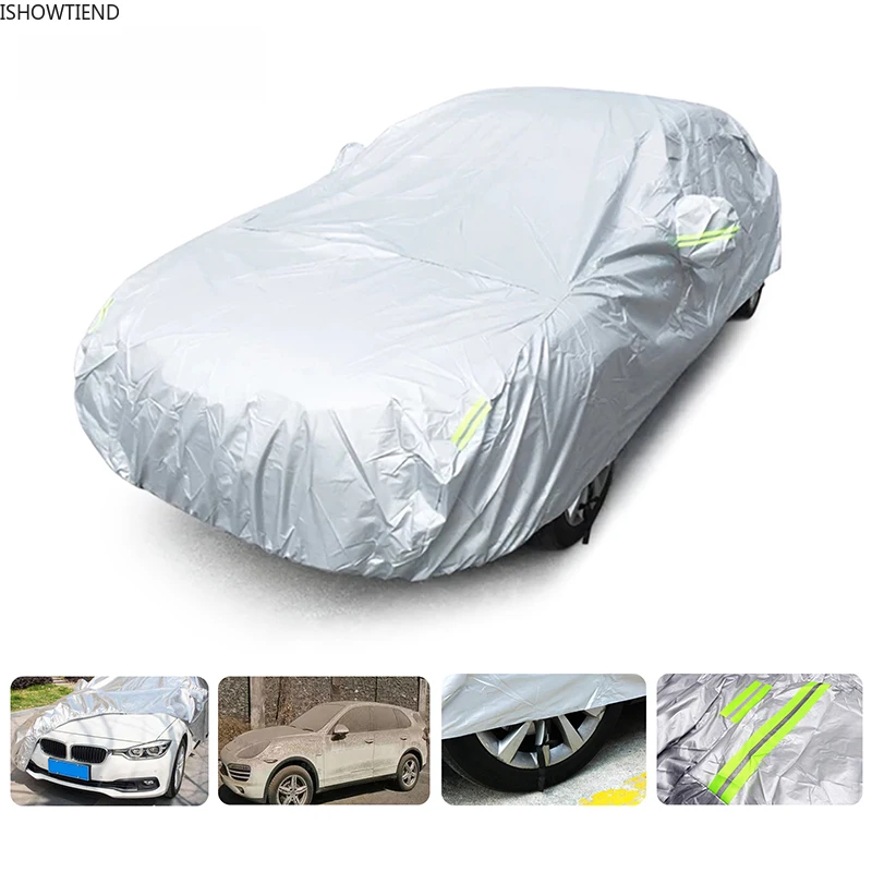 

Универсальный чехол для автомобиля, полноразмерный защитный чехол для седана, внедорожника, размер S/M/L/XL/XXL, защита от УФ-лучей, снега, пыли