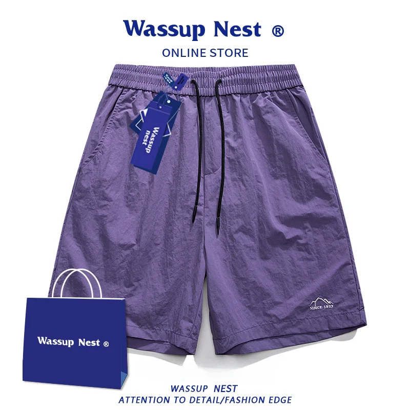Мужские Модные Брендовые Шорты Wassup Nest Из Ледяного Шелка Повседневные Легкие