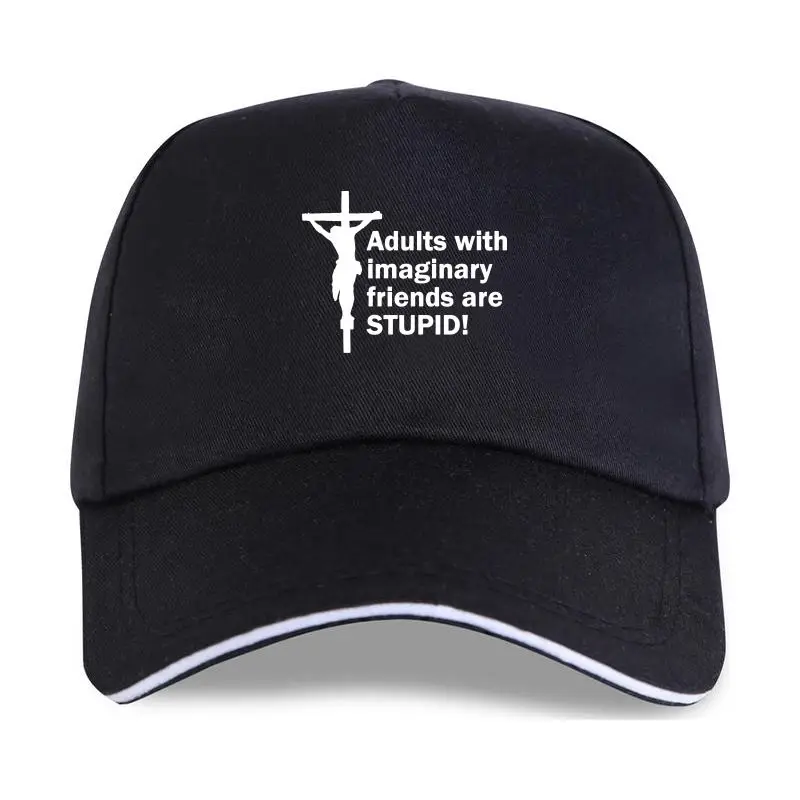 

new cap hat Summer Style Cool Athiest Baseball Cap Mens Adults Imaginary Friends God Jesus Funny Black Religion 2021funny Print