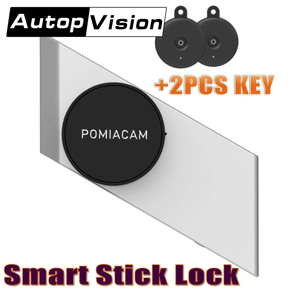 

Sliver S3 New Sherlock S2 Version Updated Smart Sticker Lock Anti-collision Phone App Control Wireless Door Lock Include 2keys