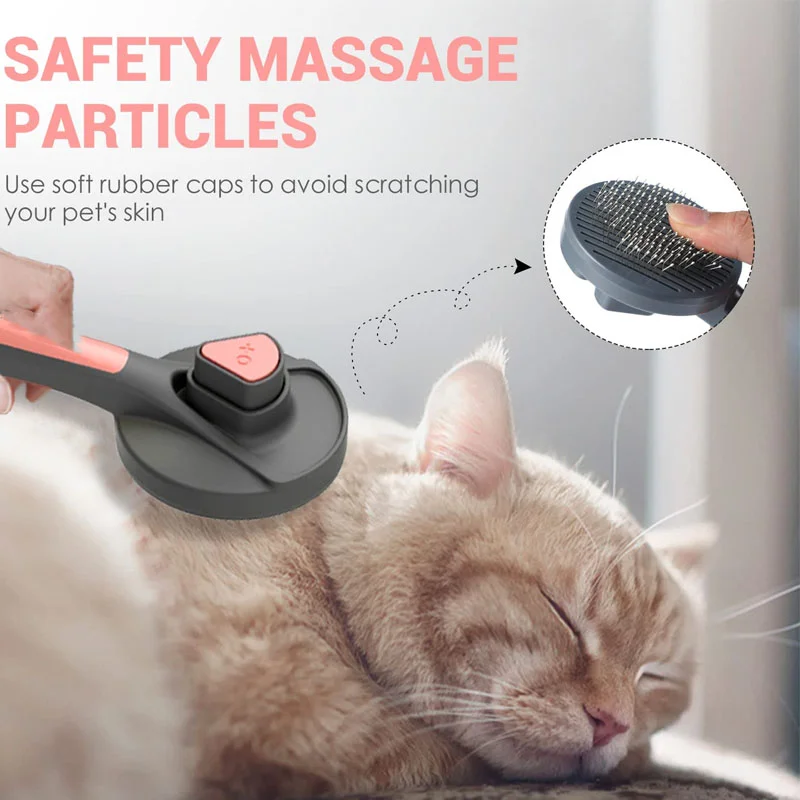 

Pet Cat Brush Dog Comb Hair Removes Pet Hair Comb Self Cleaning Slicker Brush For Cats Dogs Removes Tangled Hair Beauty Products