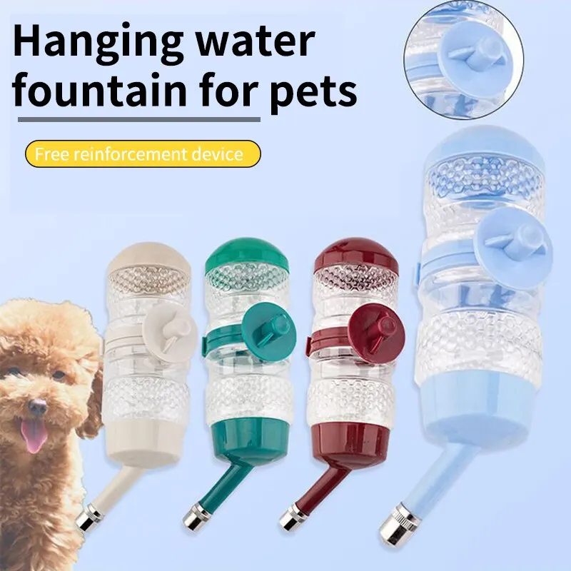 

Drinker Plastic Feeder Hanging Bottle Dogs 500ml The Pet Drinking Water Feeder Puppy Dispenser Type Hanging Bottle Ball