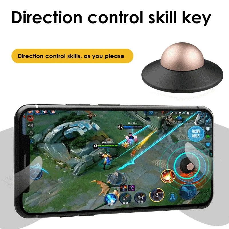 

For Mobile Phone Tablet Suction Cup Mini Controller Low Screen Occupancy Portable Game Joystick Rocker Sucker Gamepad Round