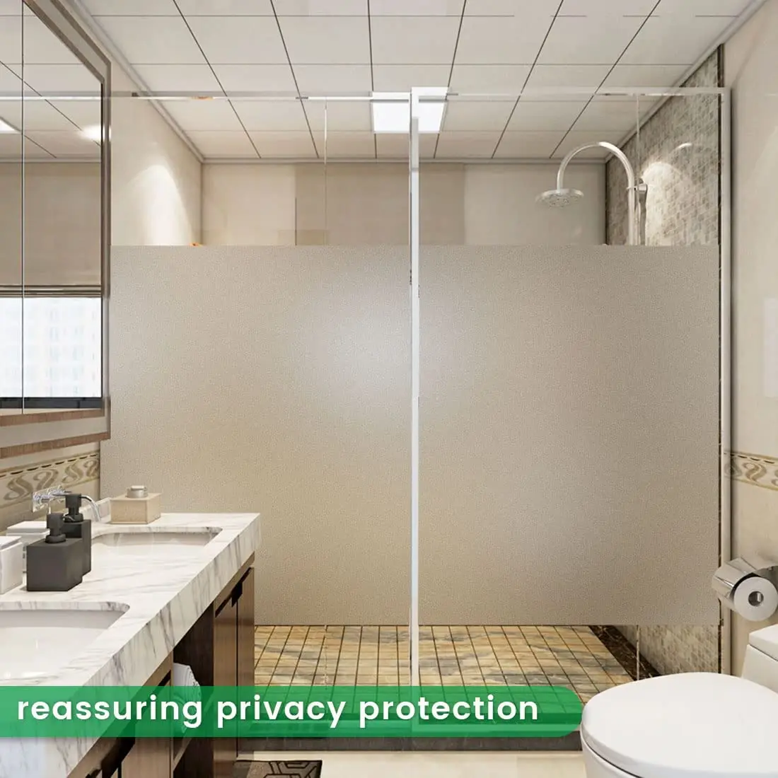 Матовая Белая оконная пленка матовое стекло с контролем температуры для дома