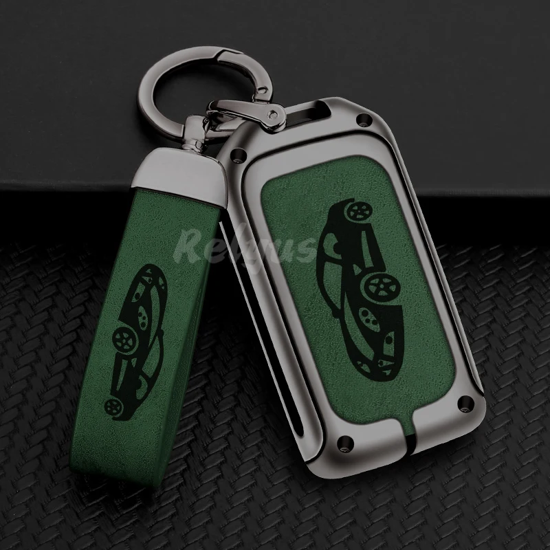

Metal Leather Key Case Cover for Honda Civic City Accord CRV CR-V XR-V Odyssey Vezel Jade Crider Fit Key Protector Holder