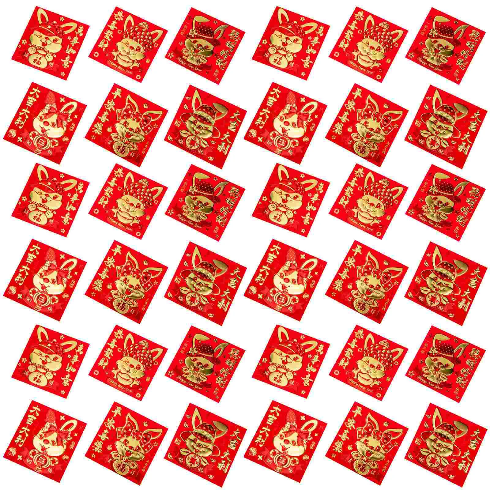 

Red Money Envelopes Year New Packet Chinese Packets Envelope Zodiac Festival Bag Spring Rabbit Lucky Hong Bao Lunar Pocket Pouch