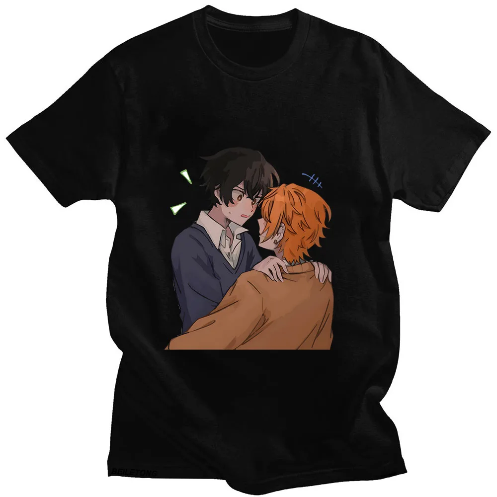 

Sasaki To Miyano SYUUMEI YOSHIKAZU Cartoon T Shirts WOMEN Kawaii/Cute Embrace T-shirts 100% Cotton Tshirts Casual Anime Graphic