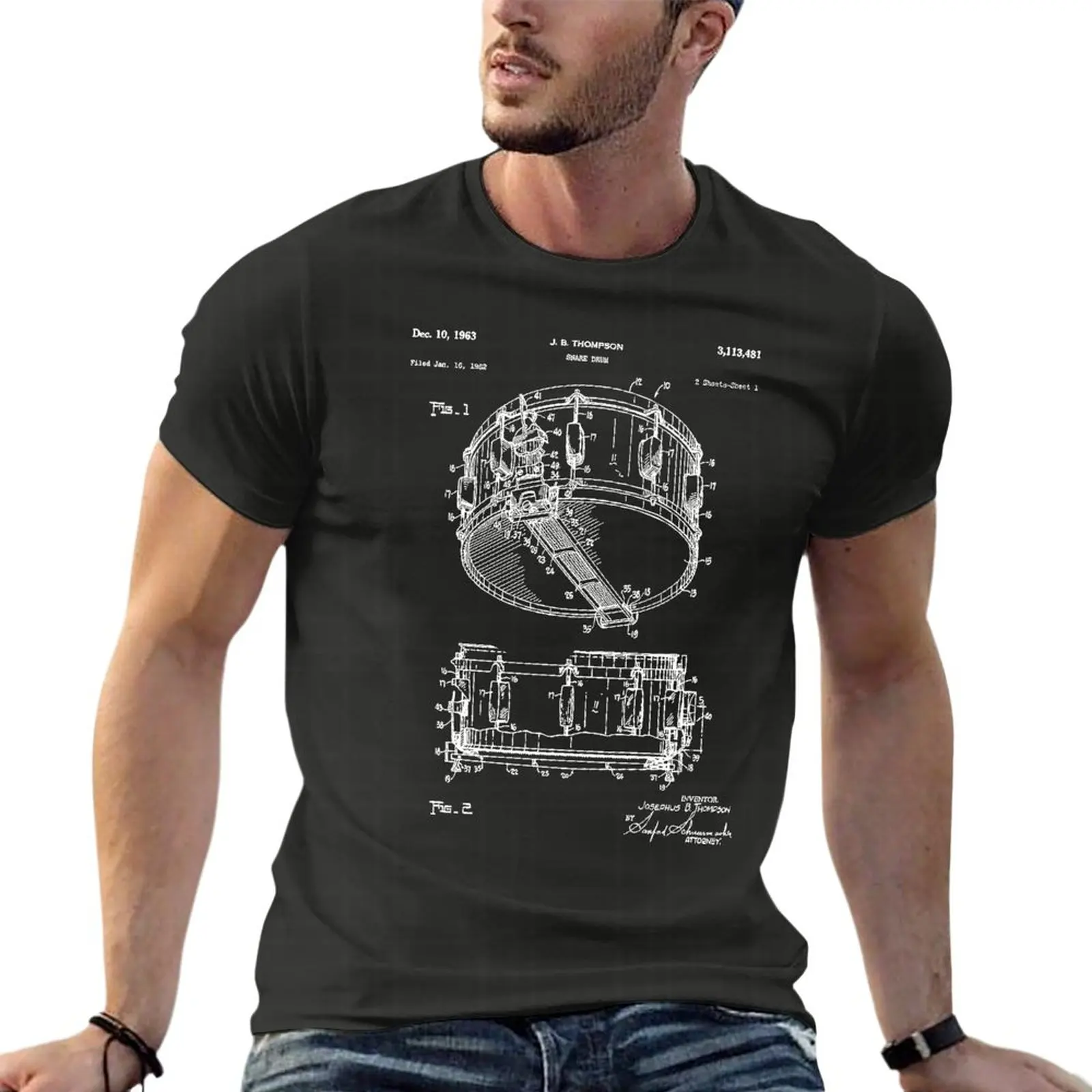 

Snare Drum For Musician Gift Oversized T Shirts Printed Men Clothes 100% Cotton Streetwear Plus Size Tops Tee
