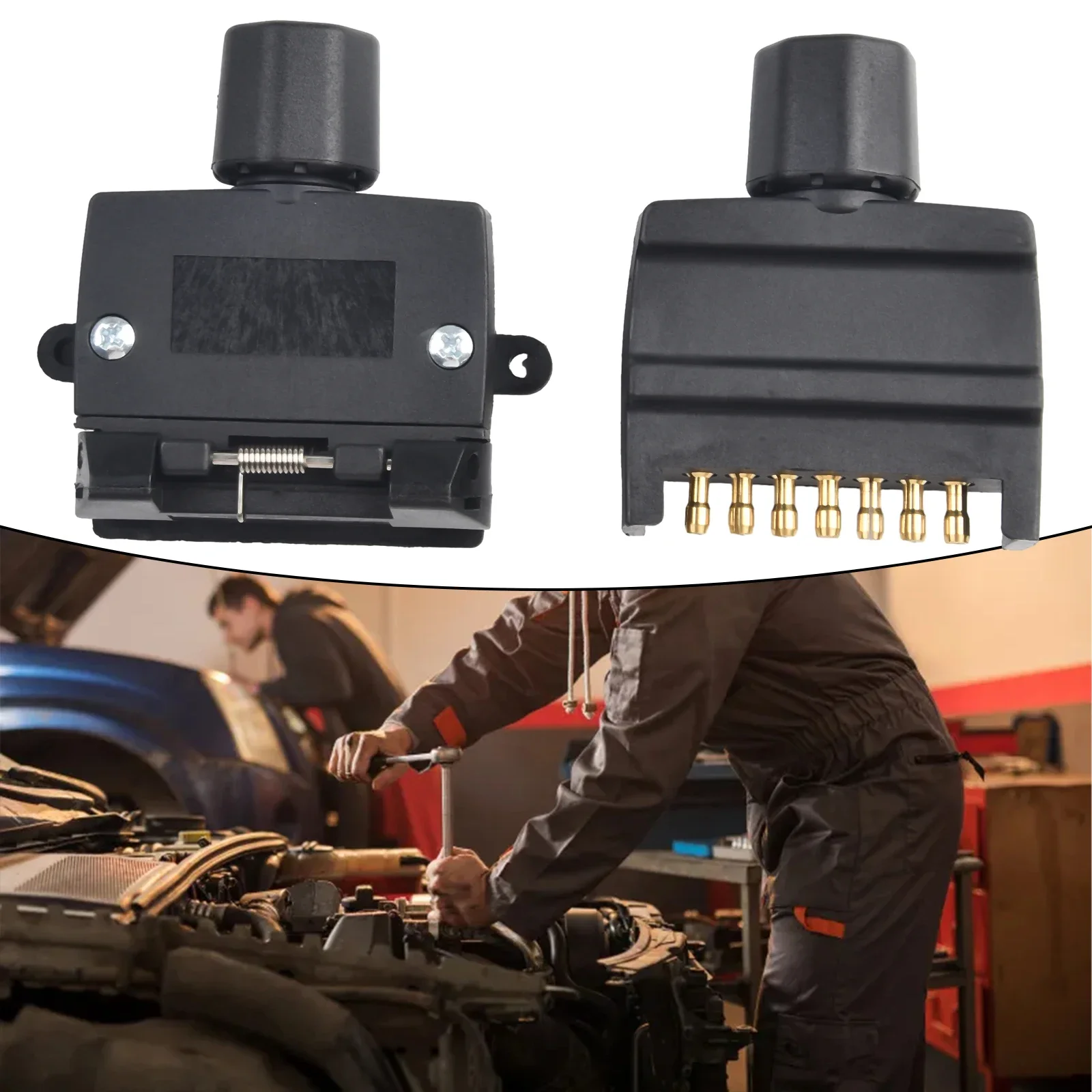 1 шт. 12 В постоянного тока 7-контактная плоская вилка для прицепа мужская и женская