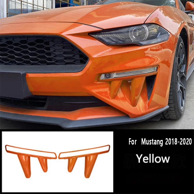 

Car Fog Lamp Modification Fangs Modeling Fog Lamp Decoration Lamp Hoods For Ford Mustang 2018-2020