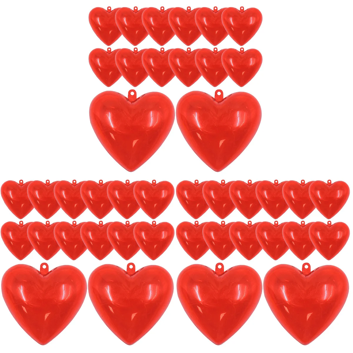 

42 pcs Empty Decorative Bright Red DIY Ornament Balls Wedding Baubles Hanging Decor Baubles Wedding Favours