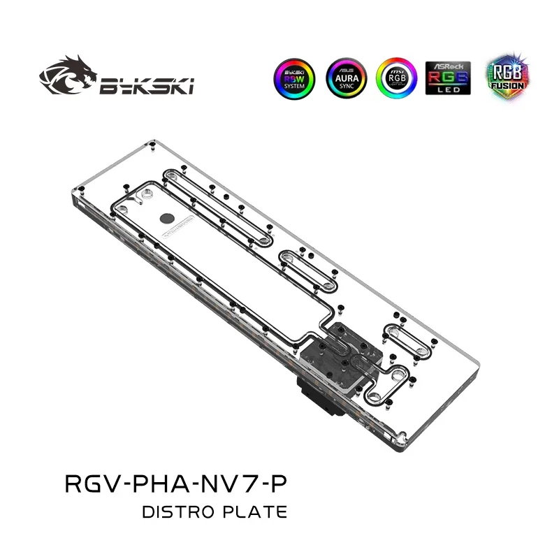 Bykski RGV-PHA-NV7-P Waterway Boards Distro Plate для Phanteks NV7 чехол Intel CPU водяной блок здание с одним