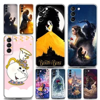 clear phone case for samsung s9 s10 s10e s20 s21 s22 plus lite ultra fe 4g 5g soft silicone case cover beauty and the beast