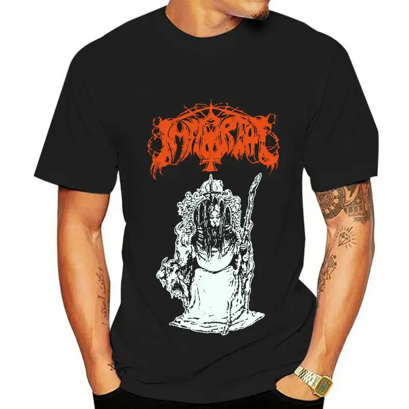 

Иммортальная рубашка с престолом, черные металлические футболки, новая скидка 2022, новая модная летняя новая поставка, мужские короткие милы...