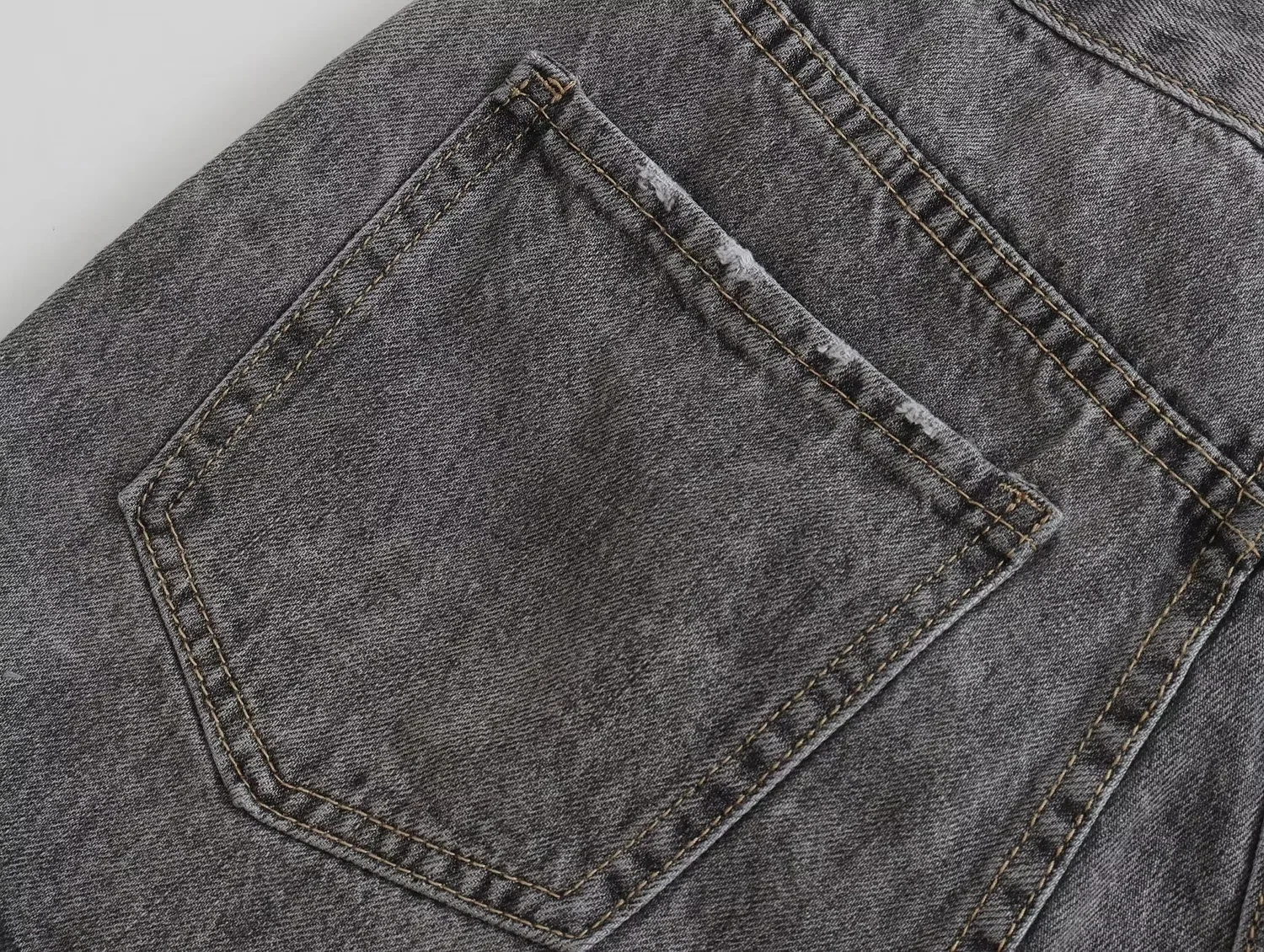 Withered 2023 High Street Retro Washed Burrs High Waist Harem Denim Short Loose Bermuda Women
