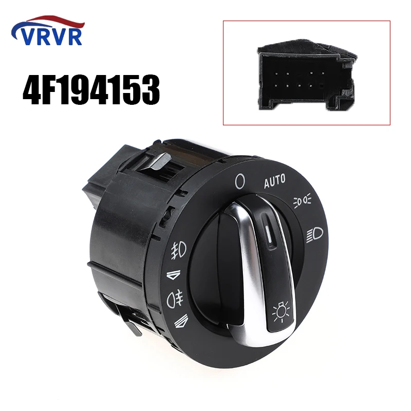 

4F1941531E 8 Pins Headlight Lamp Switch Fog Light Dimmer Knob For Audi A6 S6 C6 RS6 Allroad 4F1941531D 4FD941531A