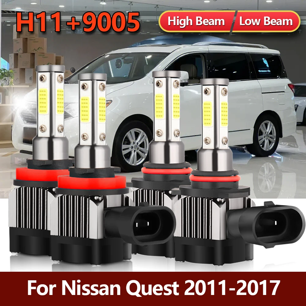 

Лампы для передних фар, 4 шт, для Nissan Quest 9005 2011 2012 2013 2015 2014