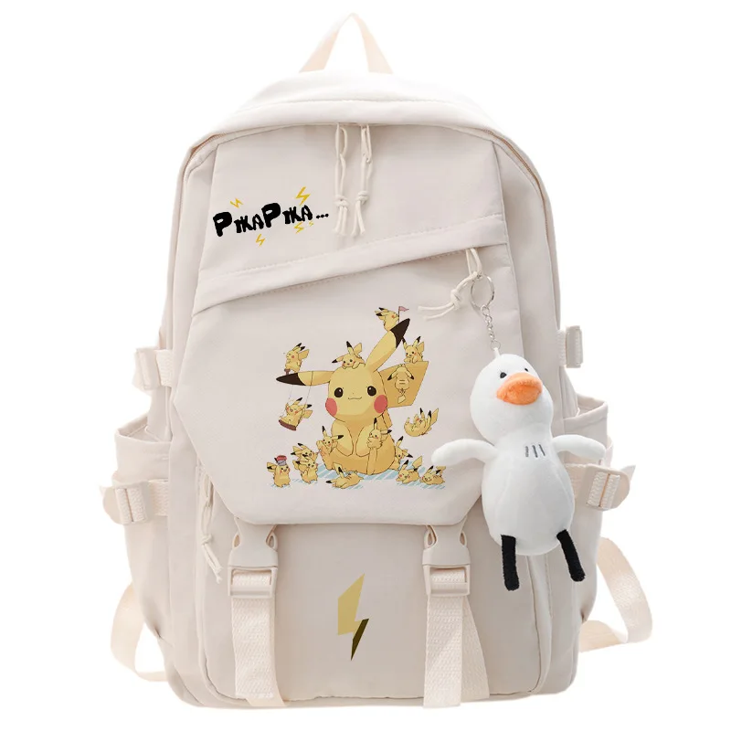 

Pokémon Anime Cartoon Cute Pikachu Student Bag Creative Kawaii Large-capacity Backpack Birthday Gift