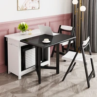 Small Dining Tables Room 4 Chairs Space Saver Folding Mobile Dining Tables Bistro Set Esstische Kitchen Furniture WW50DT