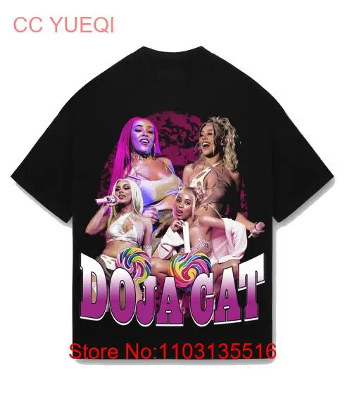 Doja черная футболка оверсайз с кошачьими ботинками редкая