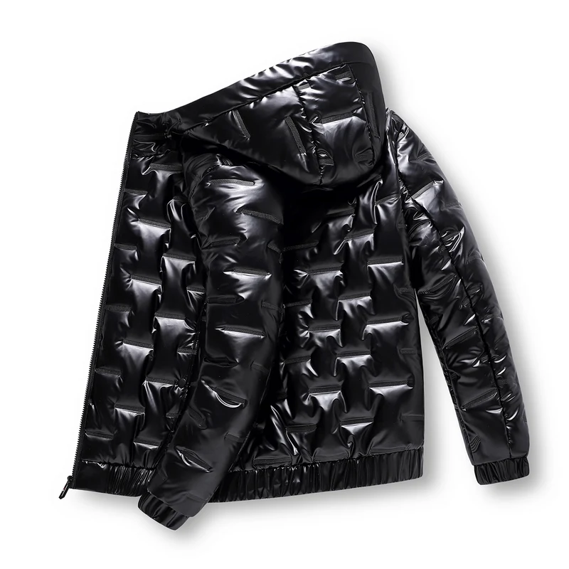 2022 Autumn Bubble Padded Clothes Winter Jackets Men Bright Parka Thickened Warm Silver Waterproof Jackets Men Down Coats