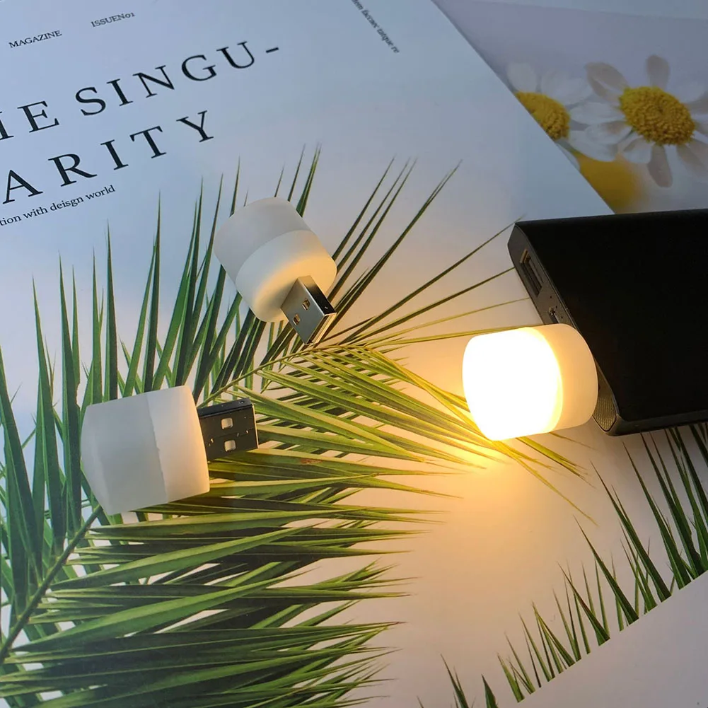 

USB Book Light Mini Night Light Bedside Lamp for Children Baby Bedroom Wall Socket Light Lamp Computer Mobile Power Charging