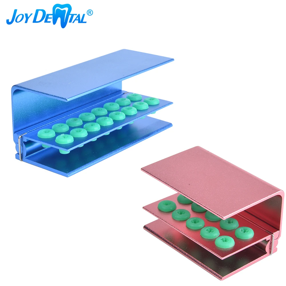 

JOY DENTAL 1PCS Dental Burs Holder 10 Holes Block with Cover 10 Holes silicon for FG RA Bur Autoclavable Block Case