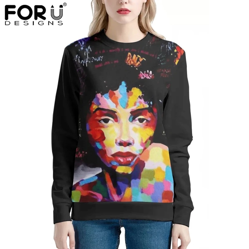 

FORUDESIGNS Women Autumn Hoodies Oversized Pullovers African Girls Tracksuit Autumn Comfort Casual Sweatshirt Femme Hoody 2022