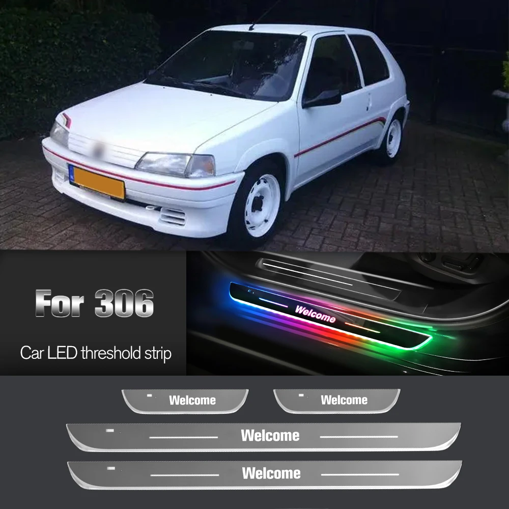 Автомобильный порог для Peugeot 306 1999-2003 2000 2001 2002 индивидуальный логотип