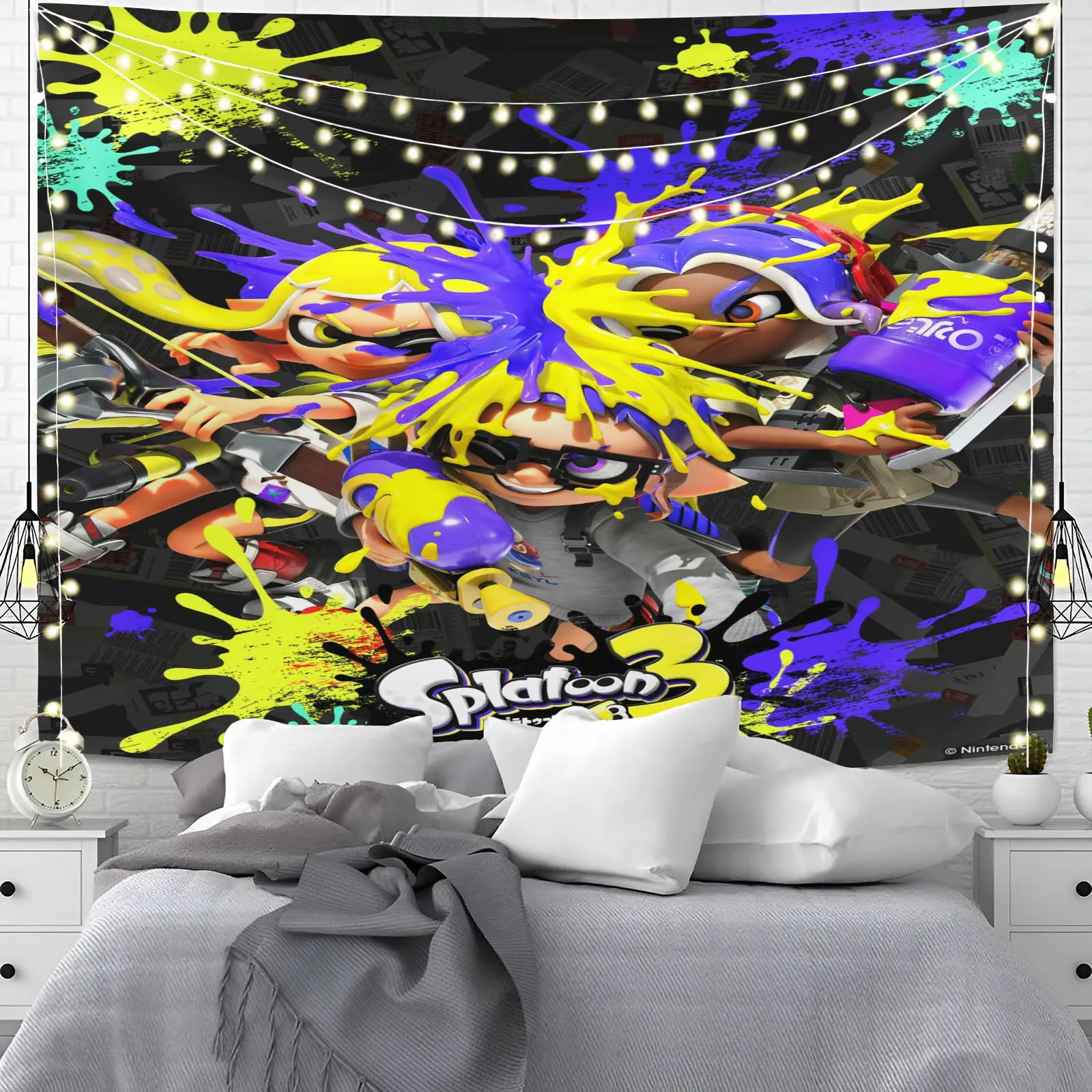 Милый декоративный гобелен из аниме брызги для комнаты дня рождения вечеринки