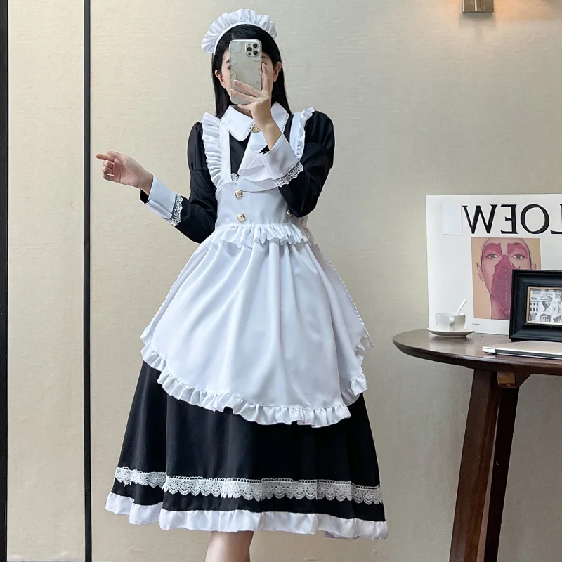 

British Noble Long Sleeve Maid Cosplay Lolita Costume Stage Costume Christmas Party Lovely Cartoon Animation Adult Female Girl