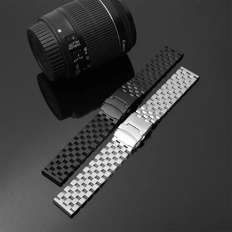 For IWC mark 17 18 watch with pilot strap metal stainless steel men's watch with chain accessories 20mm 22mm 24mm