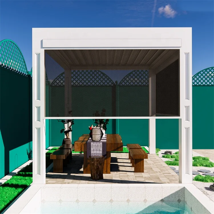 

Fast Sale Outdoor Villa Pergola 3x4 Aluminum China Or Expensive Pergola Full Cover Pergola Polycarbonate