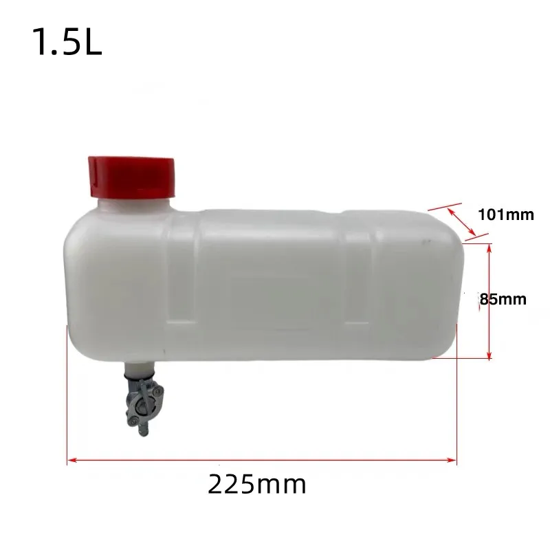 

Fuel tank assembly w/ cock 1.5 Liter for Chinese 1E40F 1E43F 445F 2 stroke petrol 142F filter cap valve cock tap pump parts