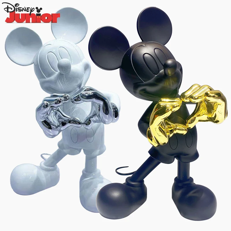 

Disney Black Mickey Mouse Love Action Figure Toys for Children Mickey Garage Kit 30cm Animation Model Pvc Action Doll Child Gift