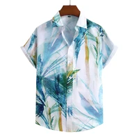 2022 summer new short sleeve shirts men shirts beach loose fashion print retro shirts men boutique clothing simple style