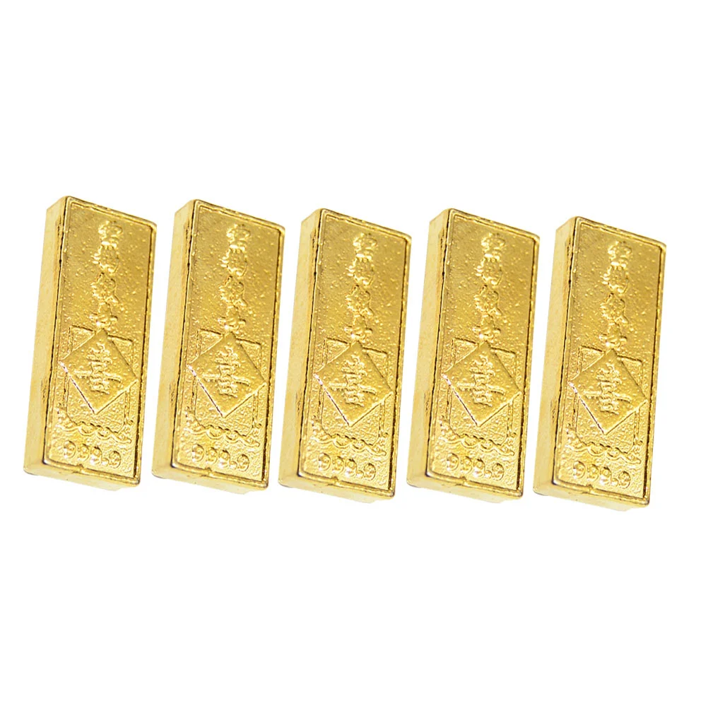 

Gold Brick Bar Bullion Fake Golden Pirate Chinese Bars Prop Decoration Wealth Luck Party Door Treasure Plastic Decor Paperweight