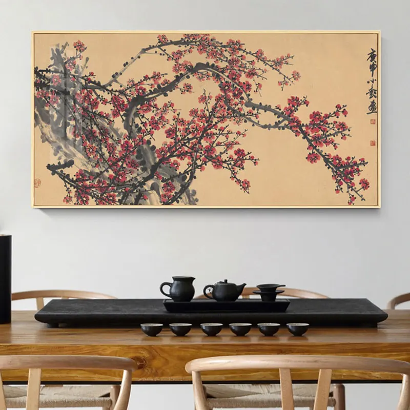 Китайские цветы птицы и цветение сливы современная абстрактная картина маслом