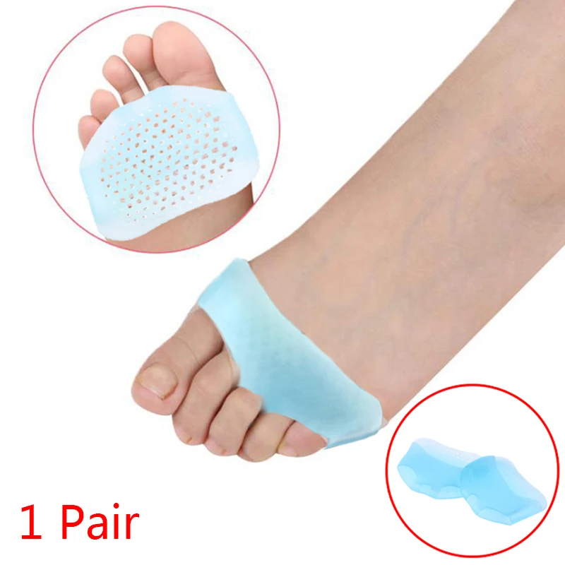 

1 Pair Bule Forefoot Pads Silicone Foot Cushion Foot Pain Relief Toe Separators